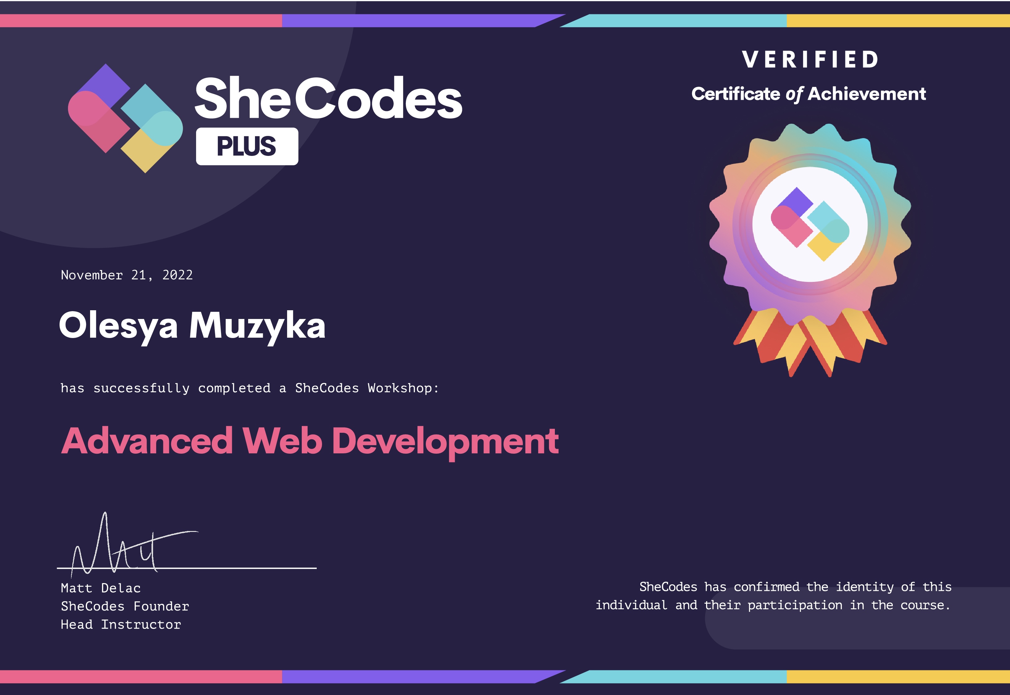 Coding certificate image